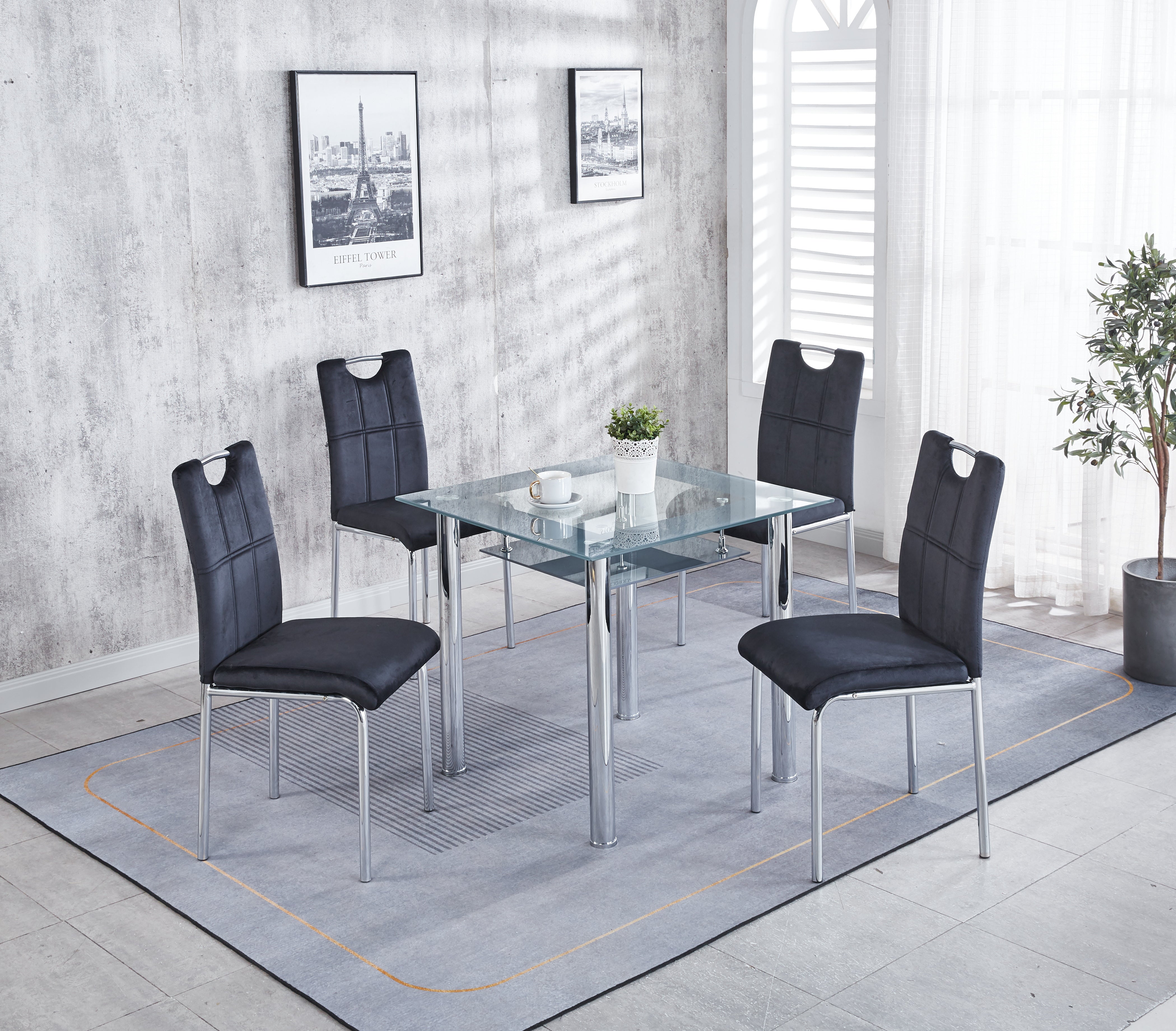 Sturdy dining table set discount