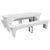 3 Slipcovers for Beer Table and Benches Stretch White 220 x 50 x 80 cm