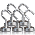 5pcs Magnetic Hooks Powerful Hook Magnet Holder Suction Wall Holder Support Hardware Magnetic Tool Silver Metal Hook Household