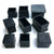 5PCS Rectangle Black PVC Rubber Chair Table Feet Furniture Tube Pipe End Cover Caps