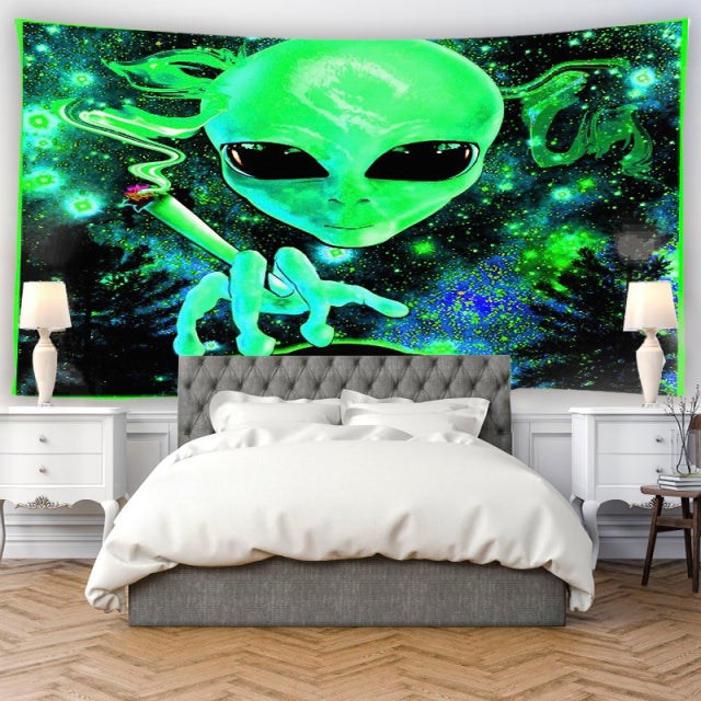 Alien Tapestry kawaii Room Decor hippie Wall Hanging Tapestries